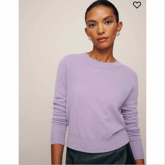 Reformation Sweaters - Reformation Dana Cashmere Crew Sweater Purple Small